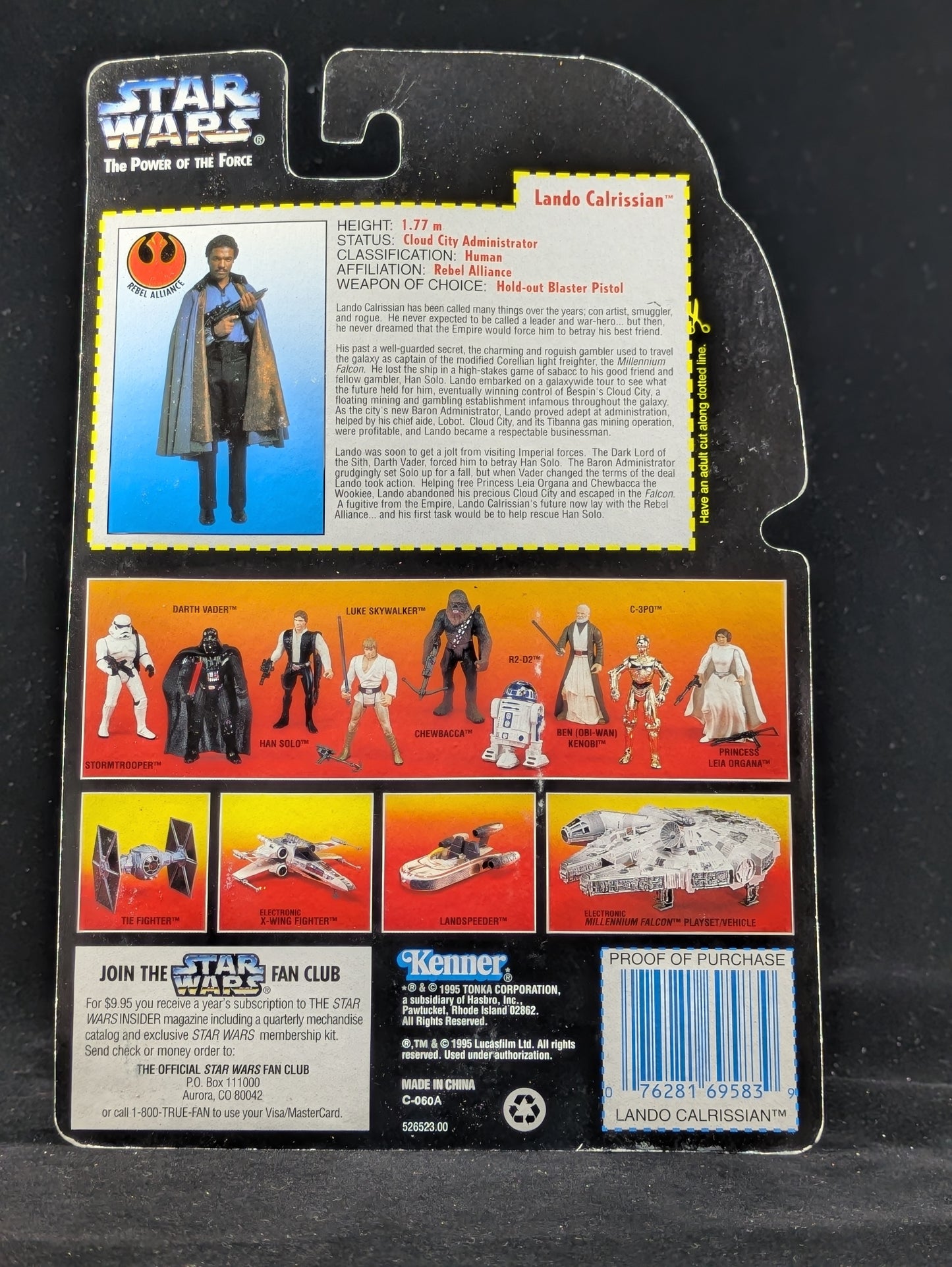 Lando Calrissian with Heavy Rifle and Blaster Pistol - Signed by Billy Dee Williams