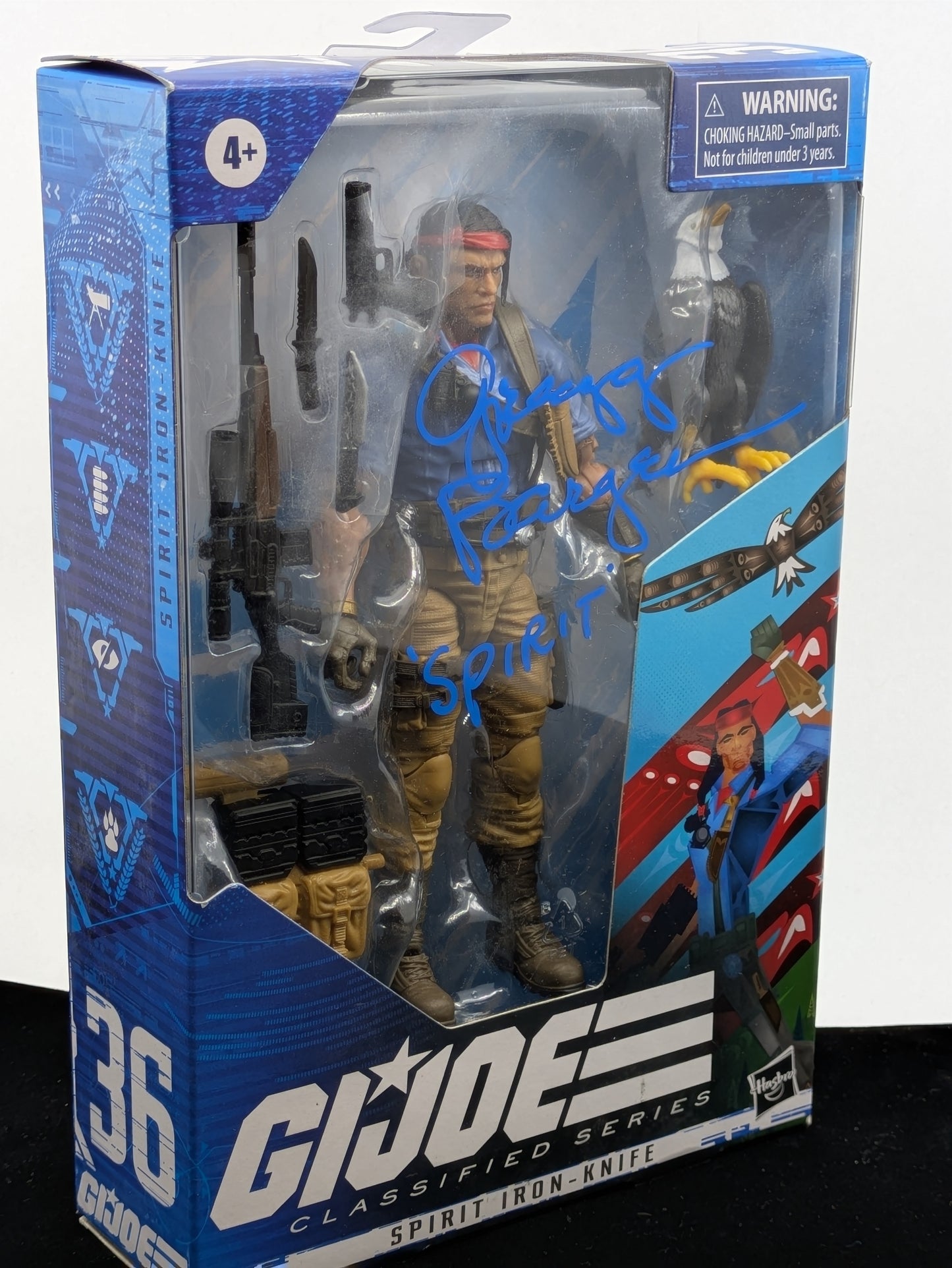 Spirit Iron-Knife - GI Joe Signed by Gregg Berger in Blue Ink