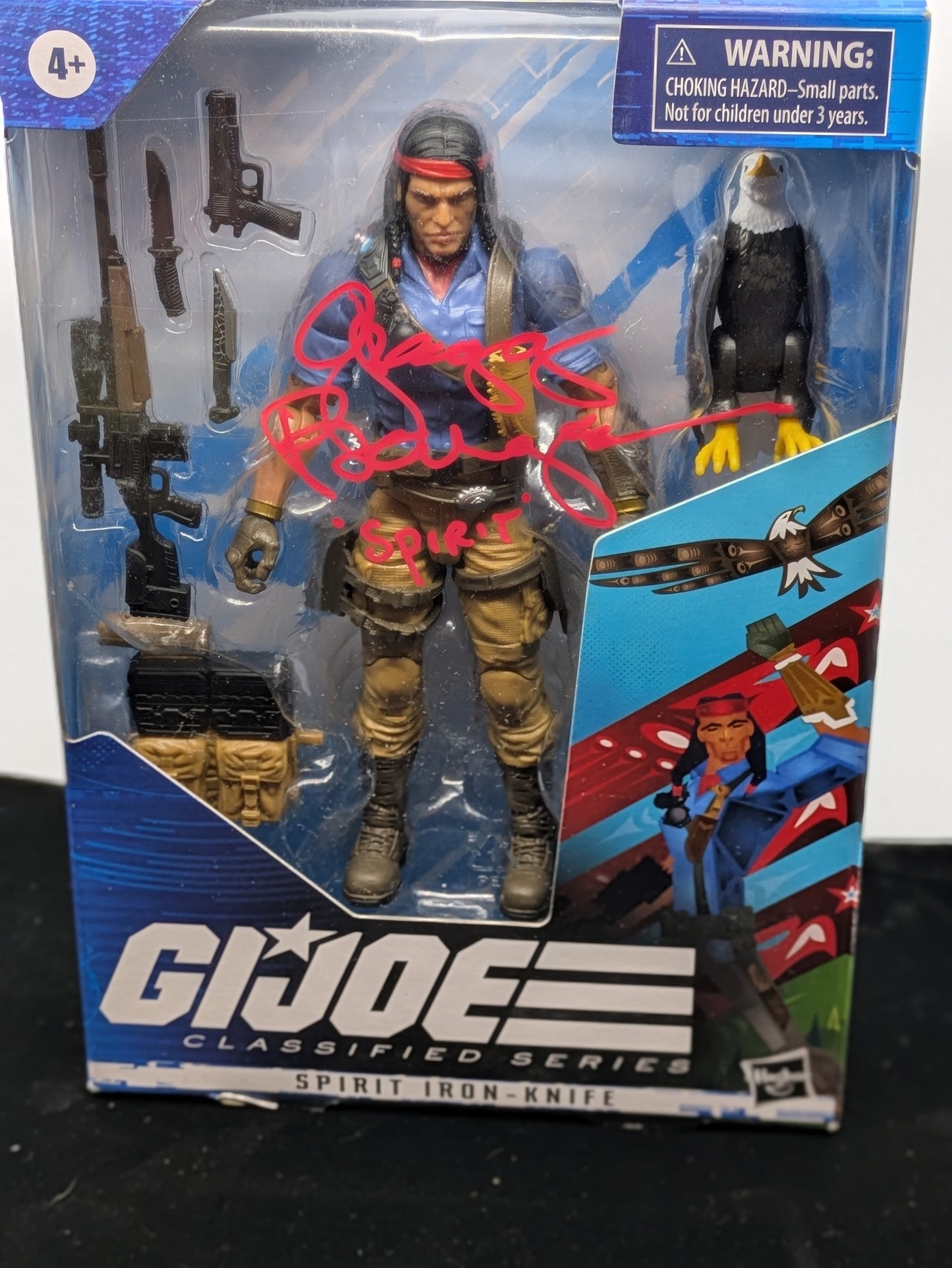 Spirit Iron-Knife - GI Joe Signed by Gregg Berger in Red Ink