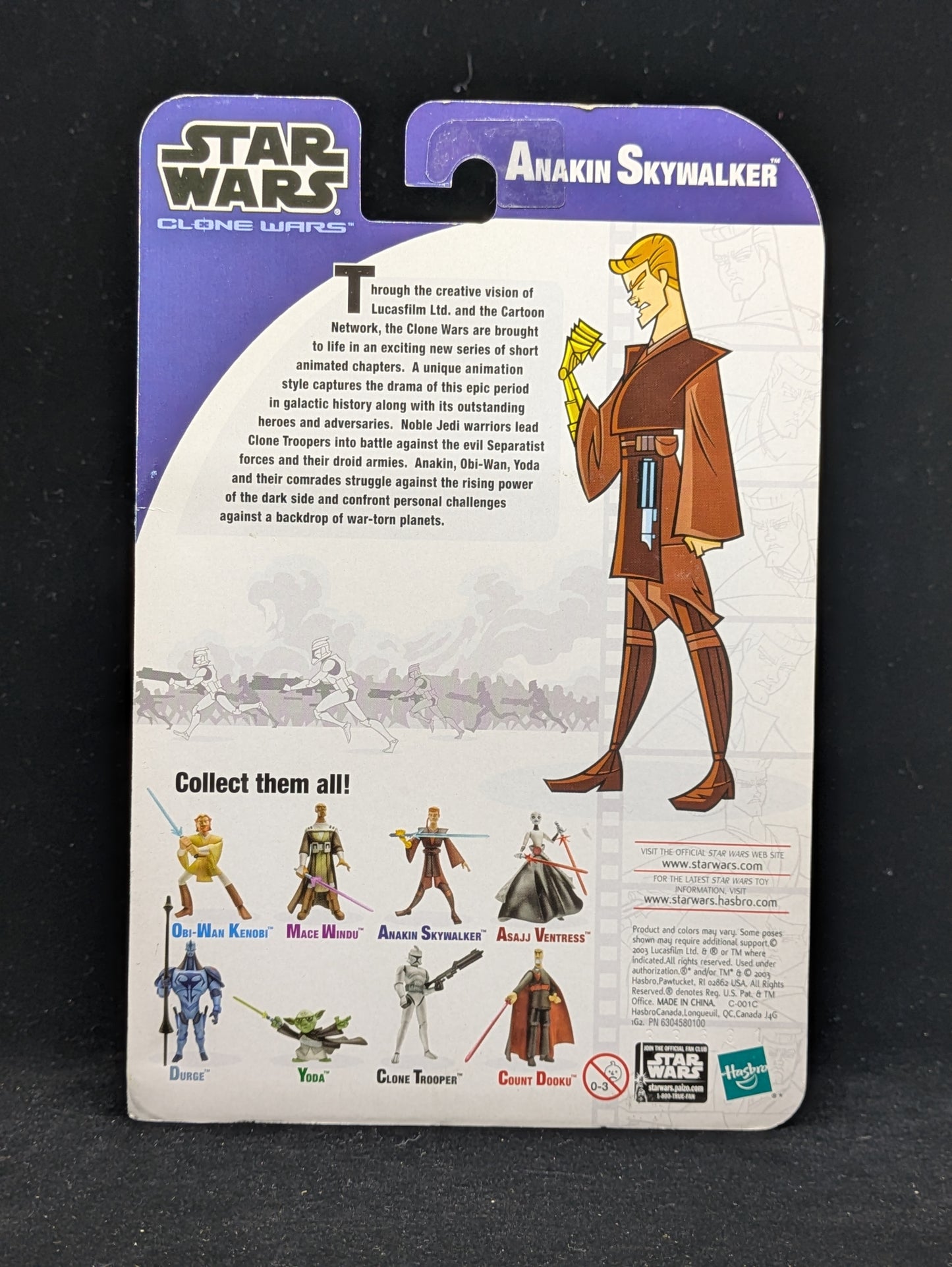 Anakin Skywalker - Cartoon Network - autographed by Andy Suriano