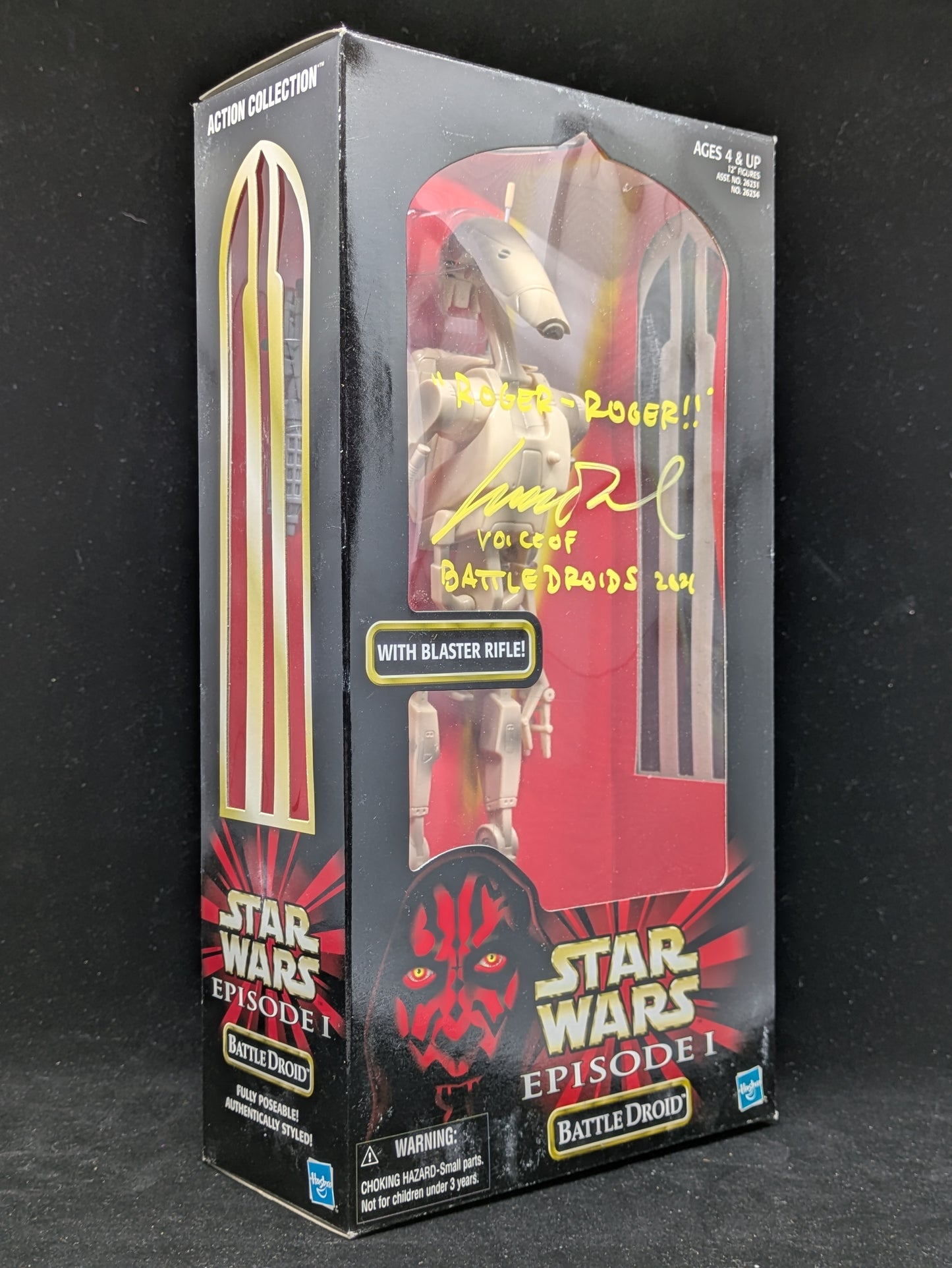 Battle Droid with Blaster Rifle 12 inch Figure - Autographed by Matthew Wood
