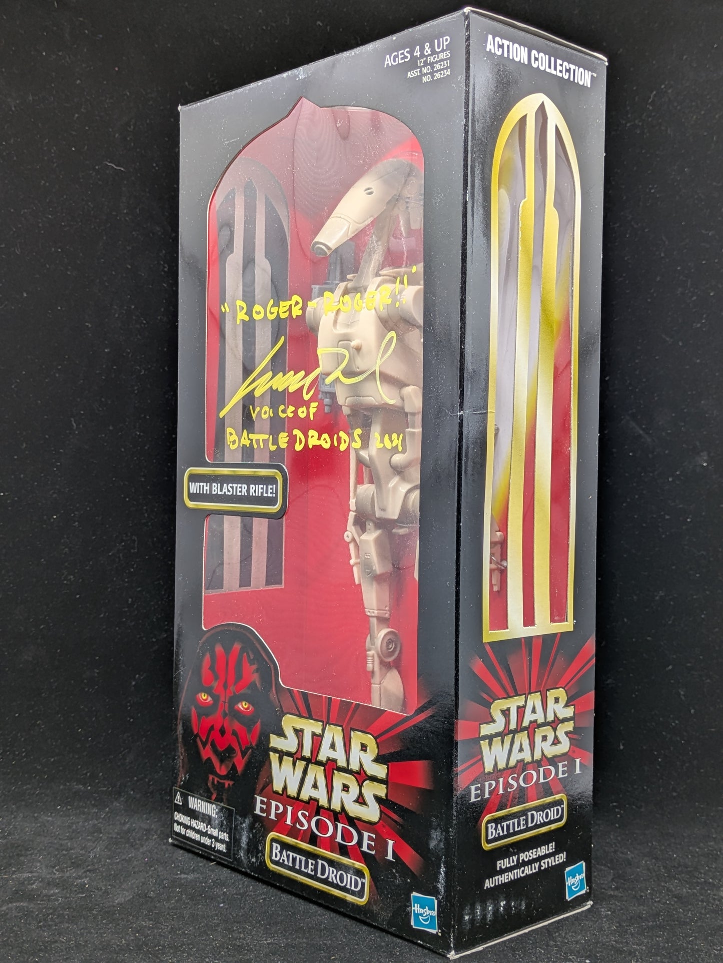 Battle Droid with Blaster Rifle 12 inch Figure - Autographed by Matthew Wood