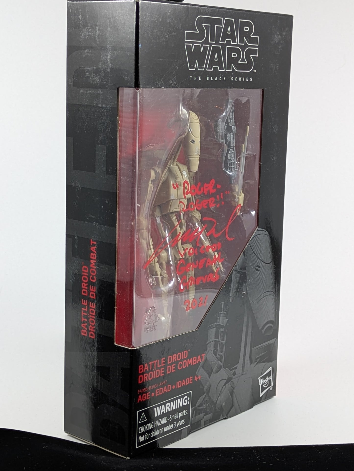 Battle Droid - The Black Series #83 -Signed by Matthew Wood in Red ink "General Grievous"