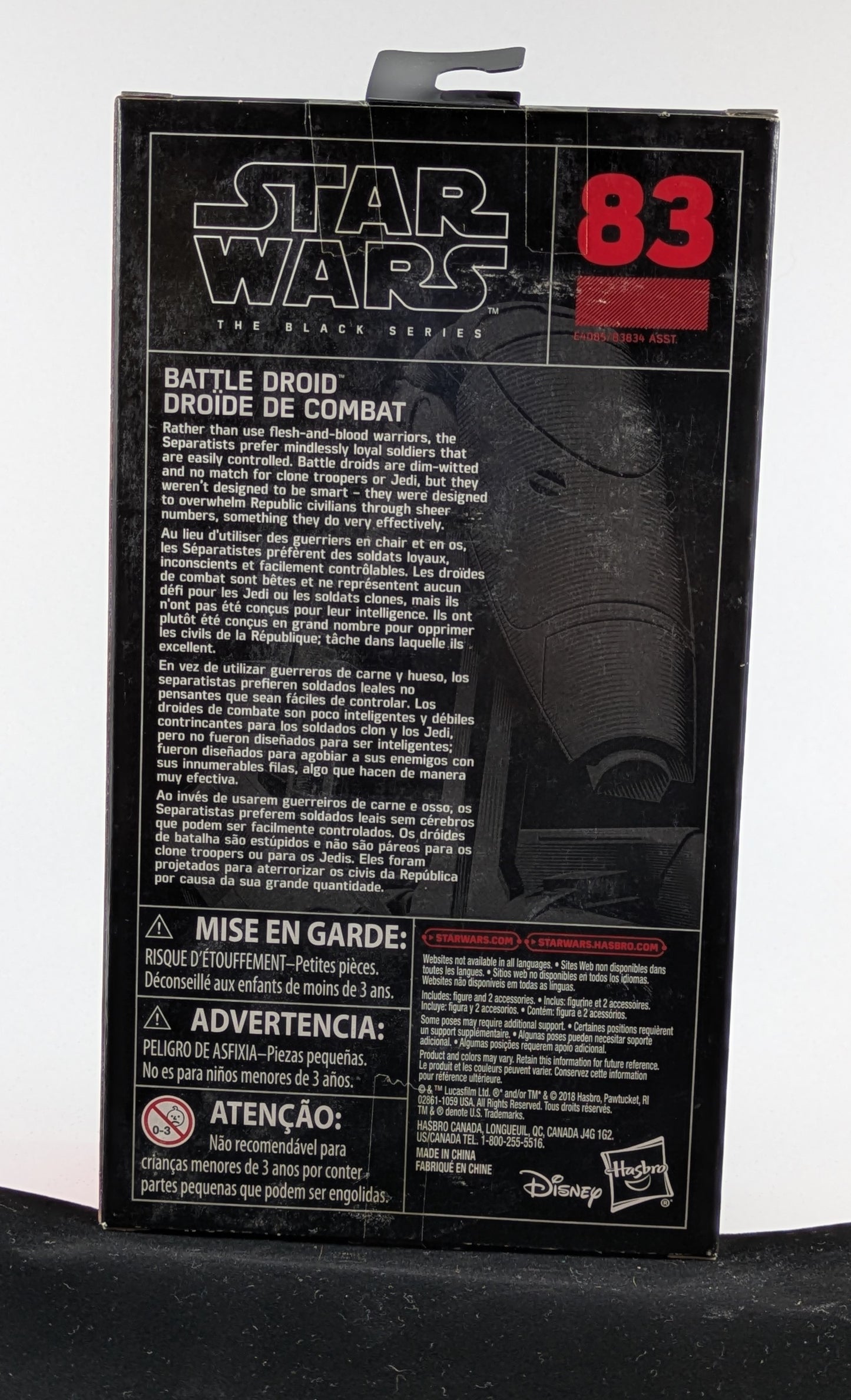 Battle Droid - The Black Series #83 -Signed by Matthew Wood in Red ink "General Grievous"