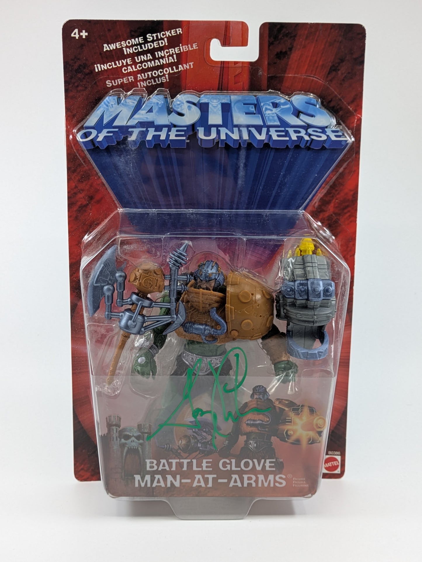 Battle Glove Man-At-Arms- 6 Inch - Signed by Garry Chalk in Green ink