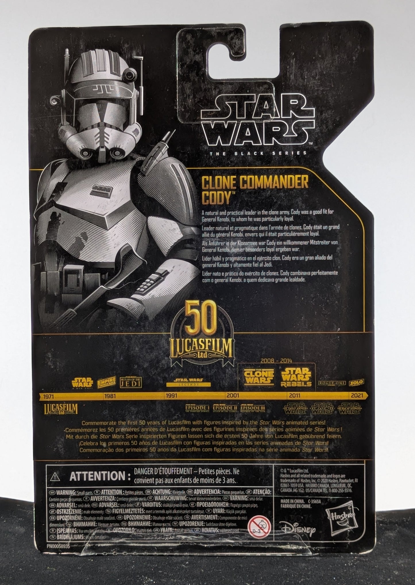Clone Commander Cody - Black Series Archive - Signed By Dee Bradley Baker - Lucasfilm 50 years