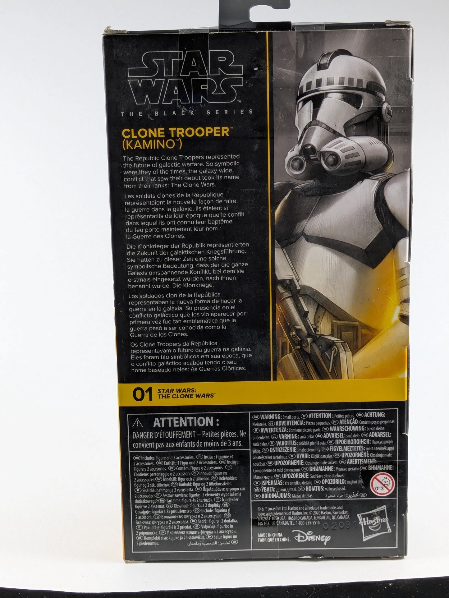 Clone Trooper (Kamino)- The Black Series- The Clone Wars #01 - Signed By Dee Bradley Baker