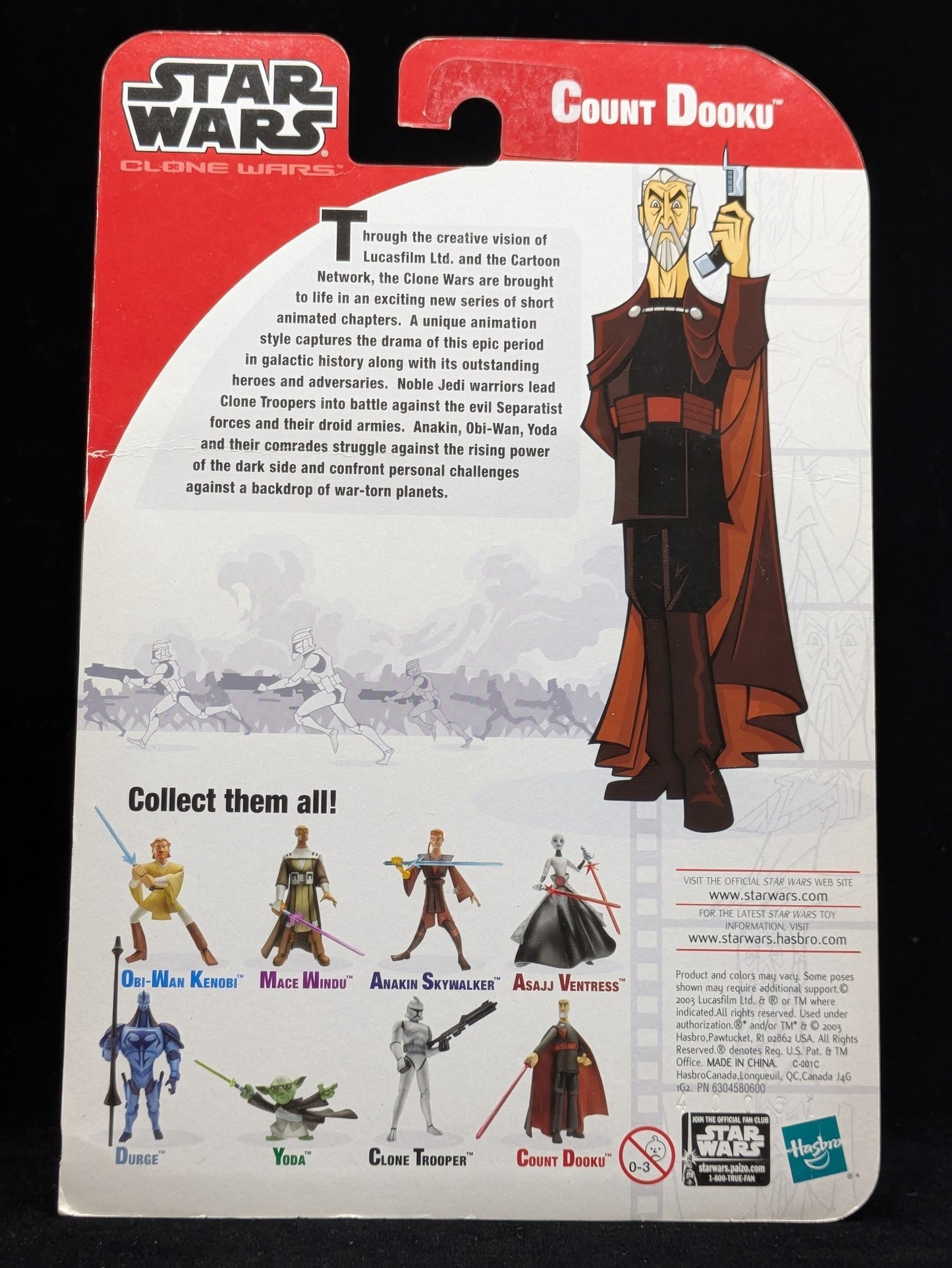 Count Dooku - Cartoon Network - autographed by Andy Suriano