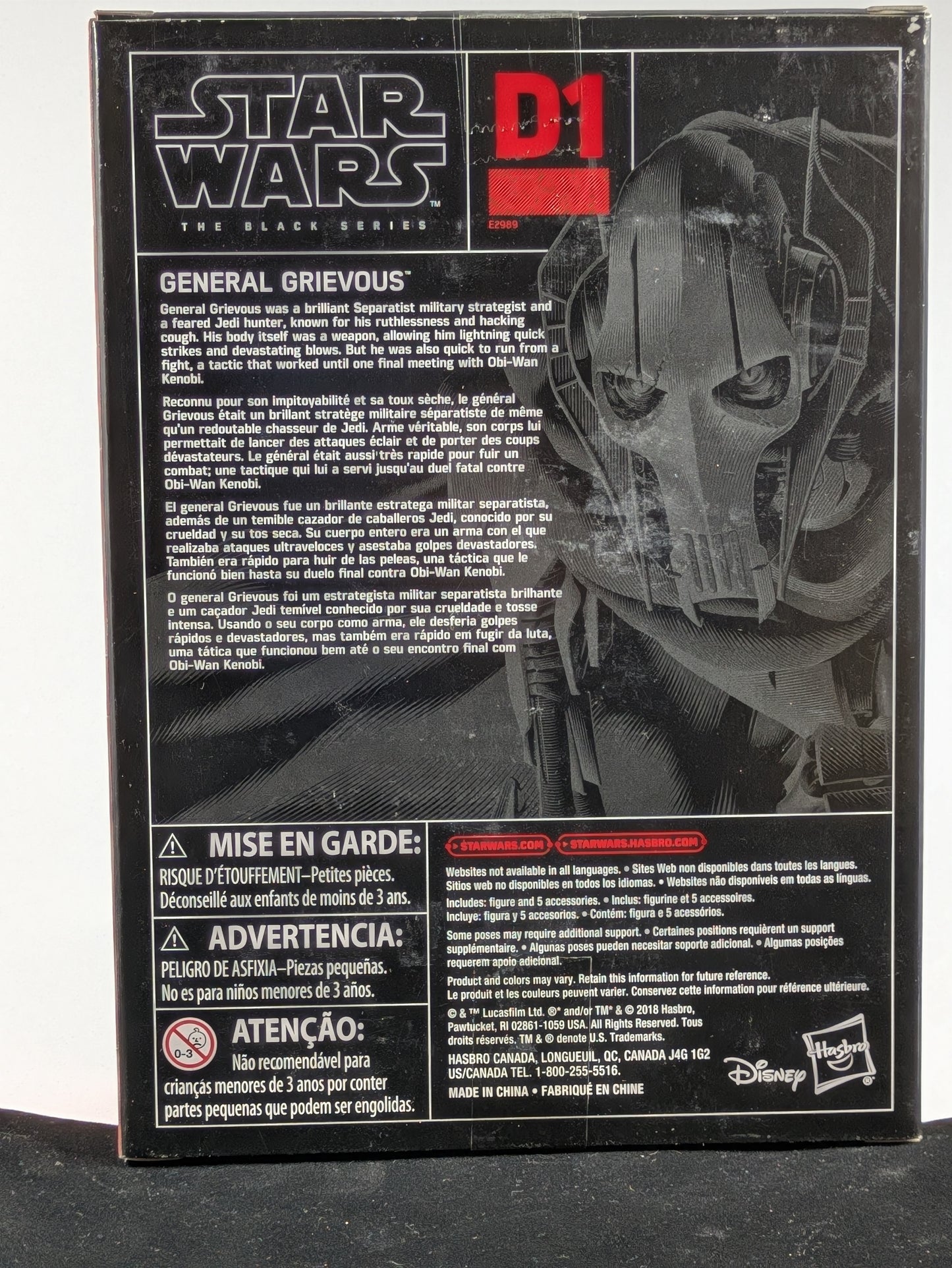 General Grievous - The Black Series D1 - Signed by Matthew Wood