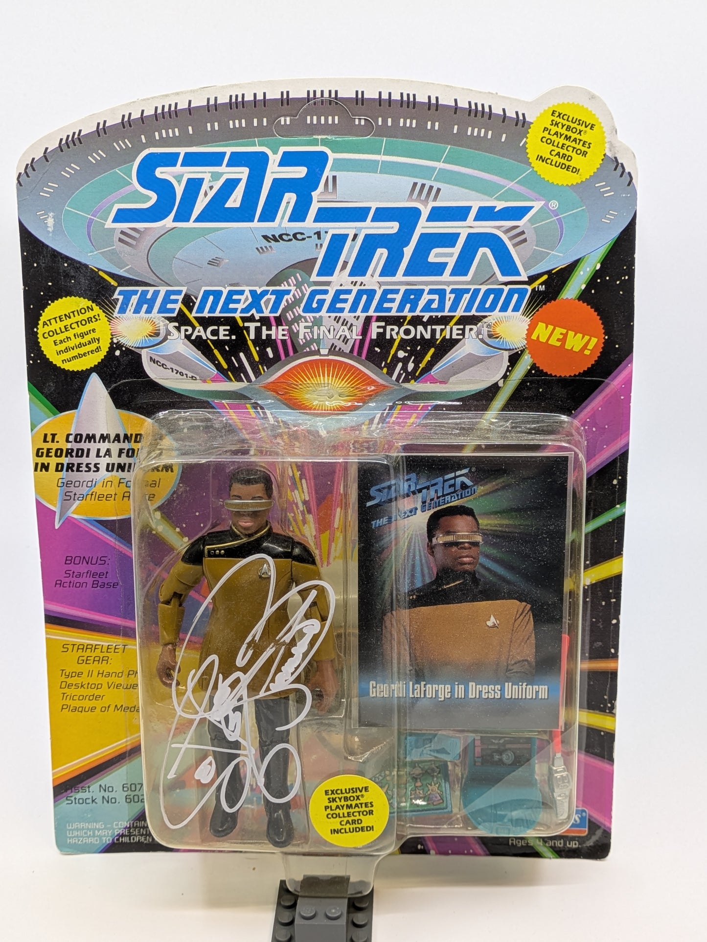 Geordi La Forge in Dress Uniform - Signed by LeVar Burton - Unpunched