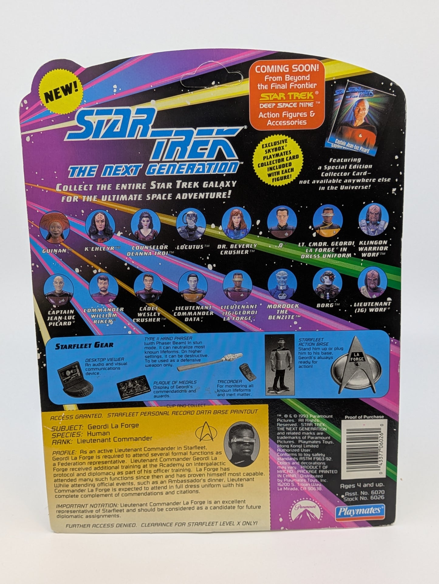 Geordi La Forge in Dress Uniform - Signed by LeVar Burton - Unpunched
