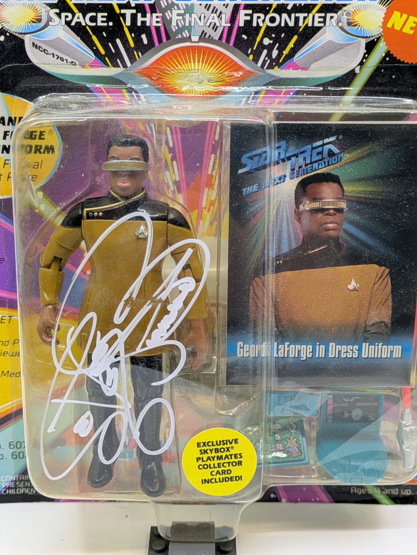 Geordi La Forge in Dress Uniform - Signed by LeVar Burton - Unpunched