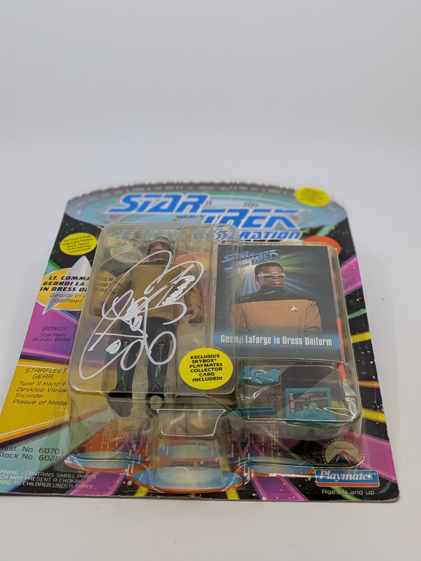 Geordi La Forge in Dress Uniform - Signed by LeVar Burton - Unpunched