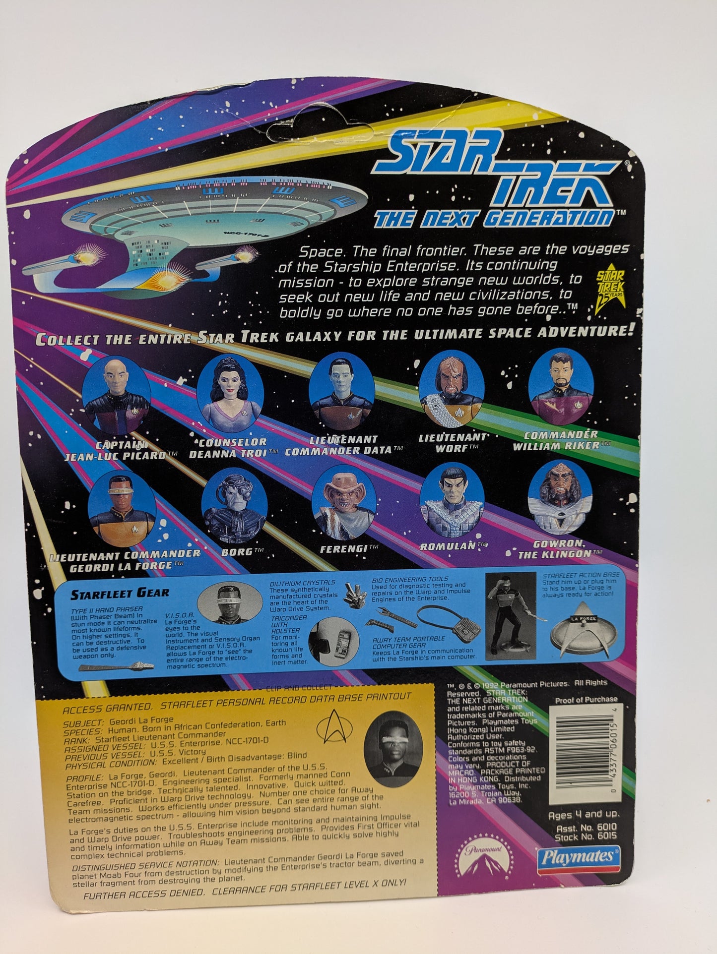 Geordi La Forge - Signed by LeVar Burton - Unpunched