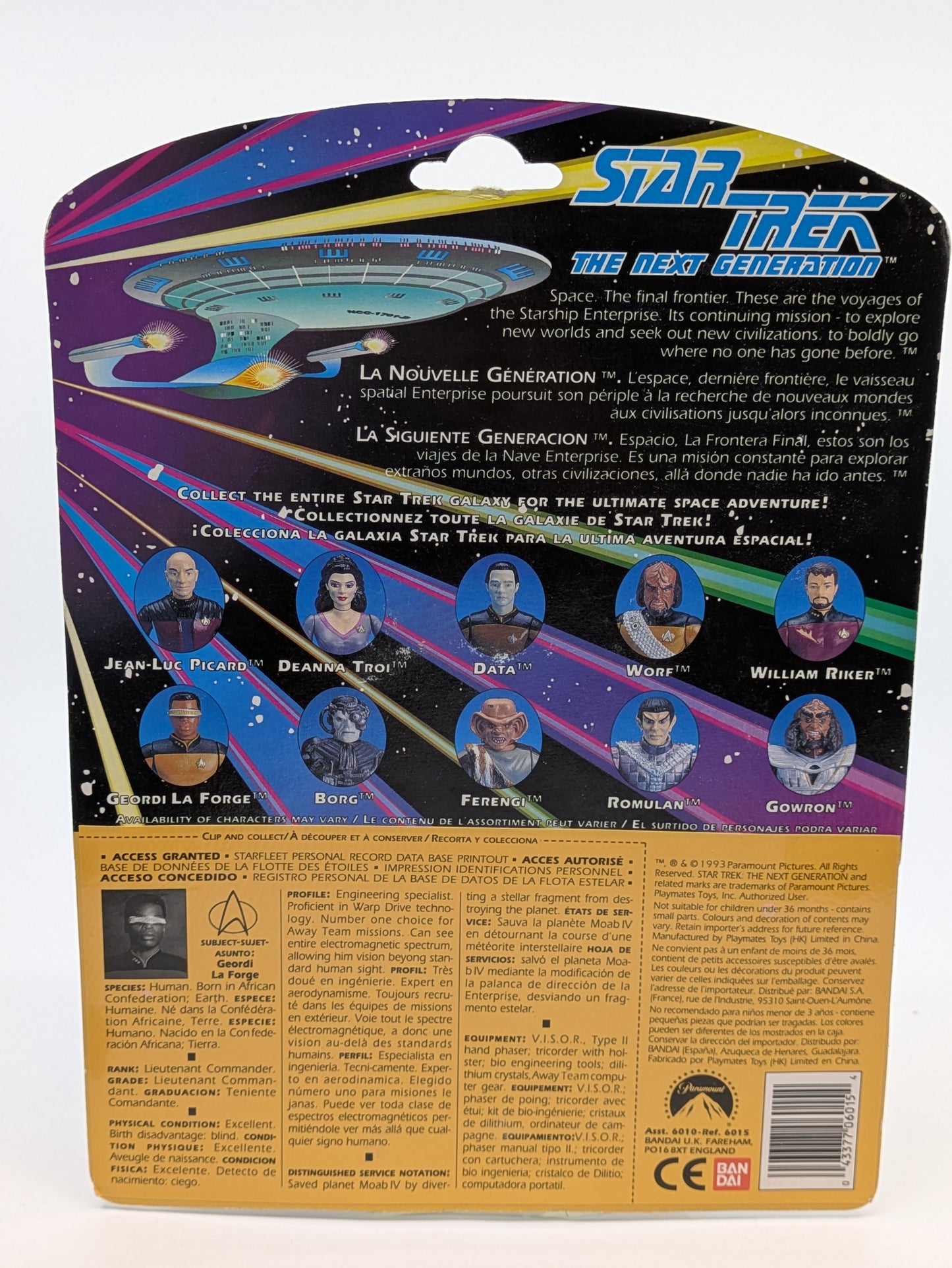 Geordi La Forge - Signed by LeVar Burton English + French