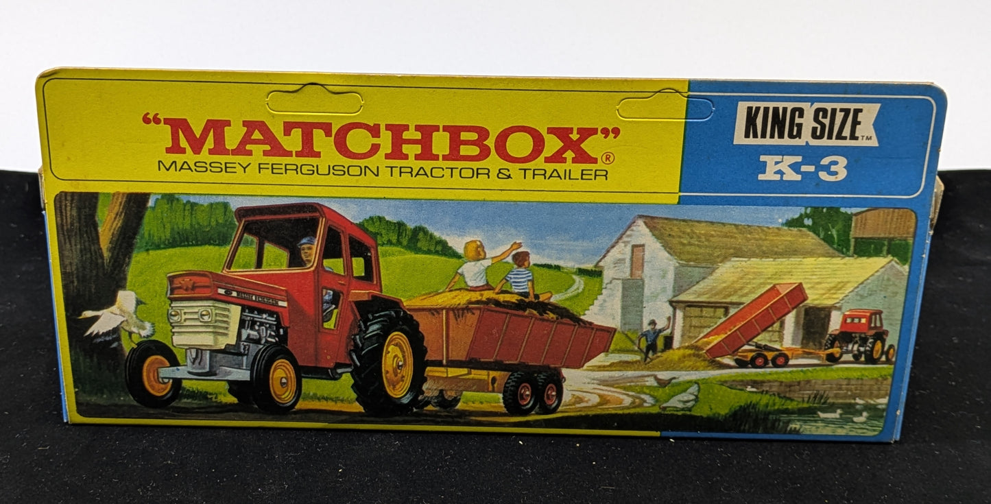Massey Ferguson Tactor & Trailer - Matchbox - K-3