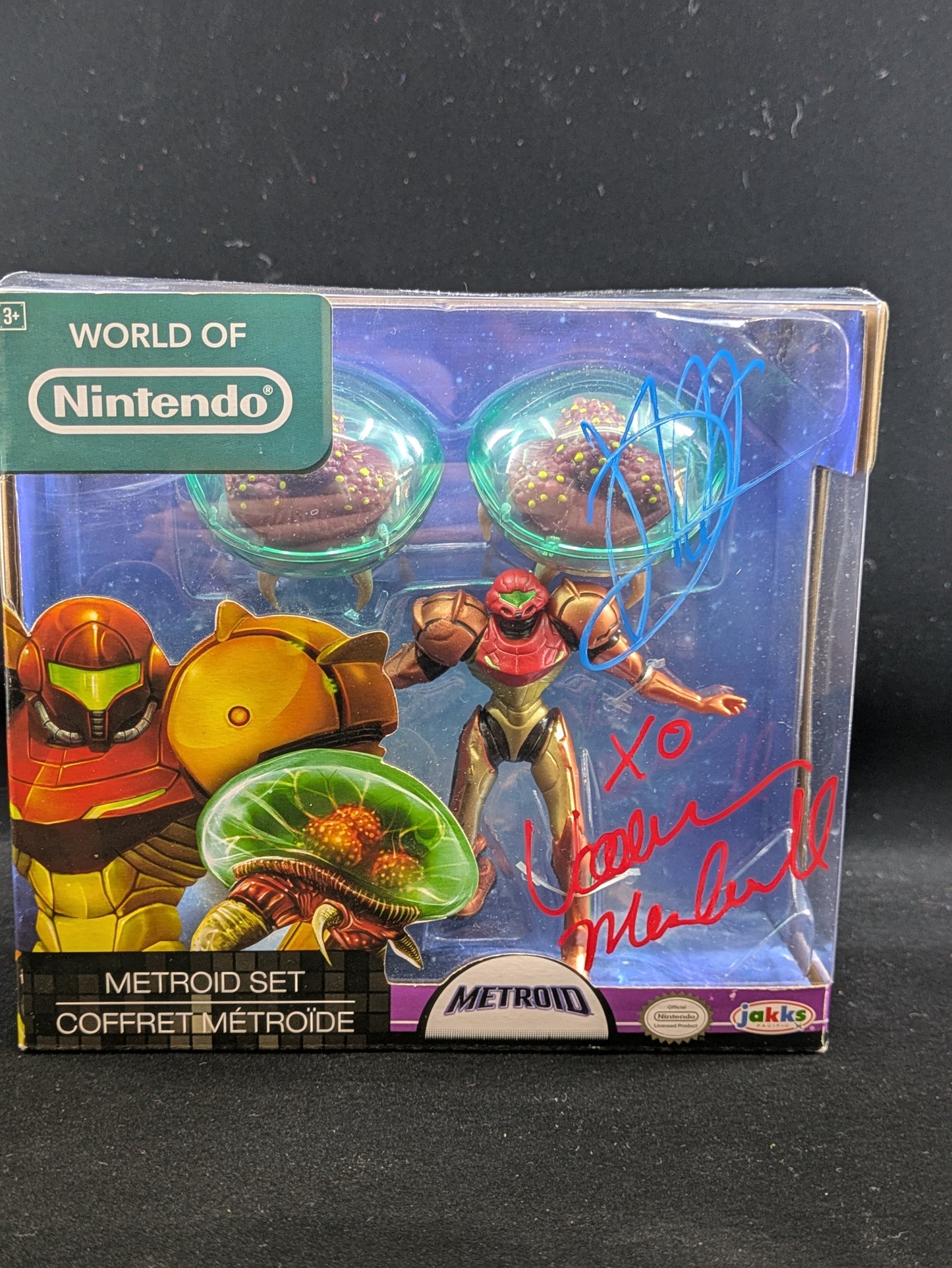 Metroid Set - Samus Aran + 2 Metroid - Signed by Vanessa Marshall