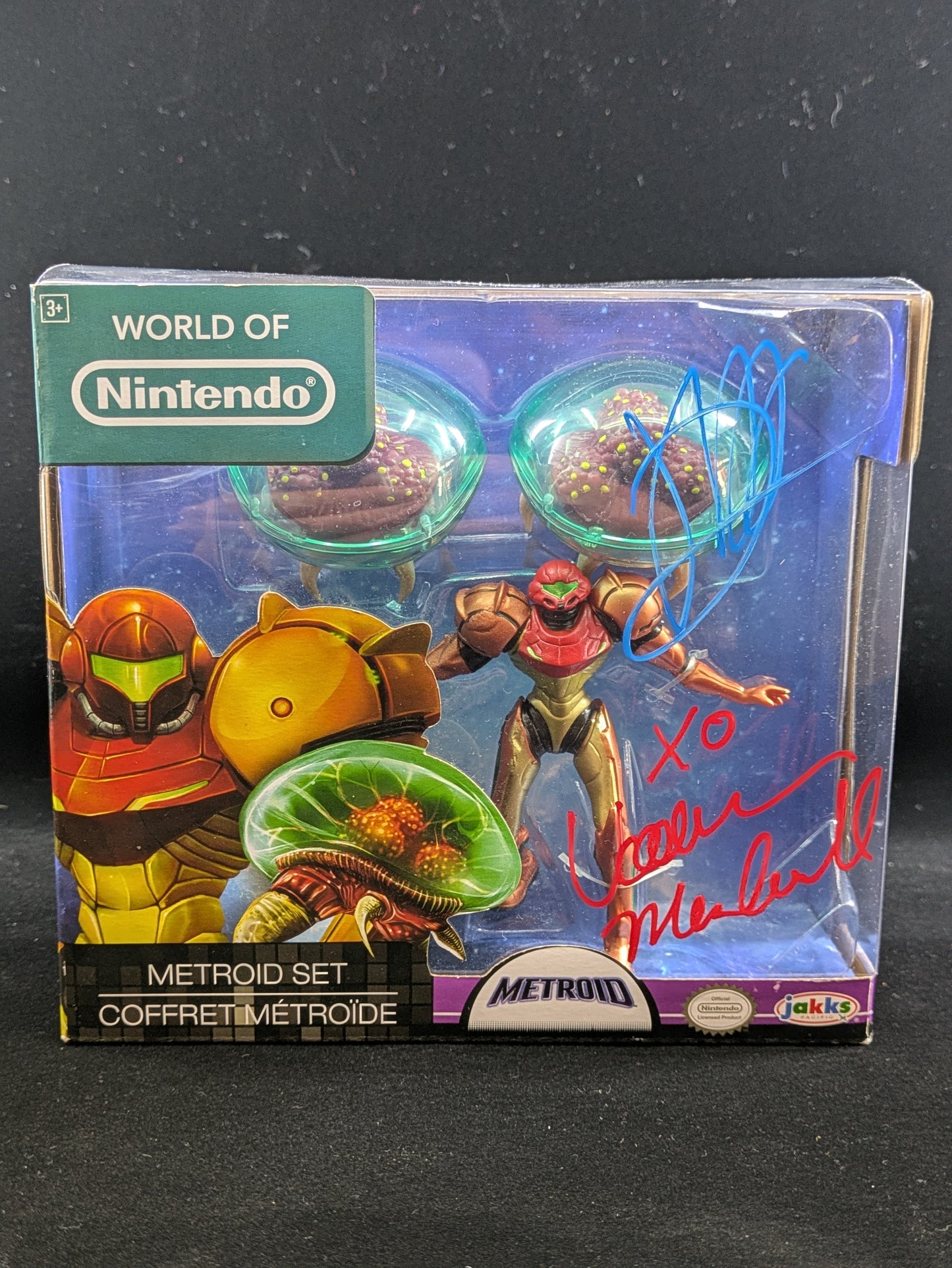 Metroid Set - Samus Aran + 2 Metroid - Signed by Vanessa Marshall