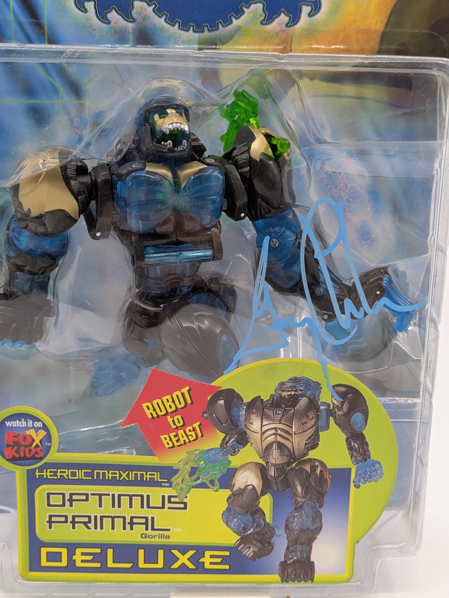 Optimus Primal Deluxe- Transformers Beast Machines - Signed by Garry Chalk