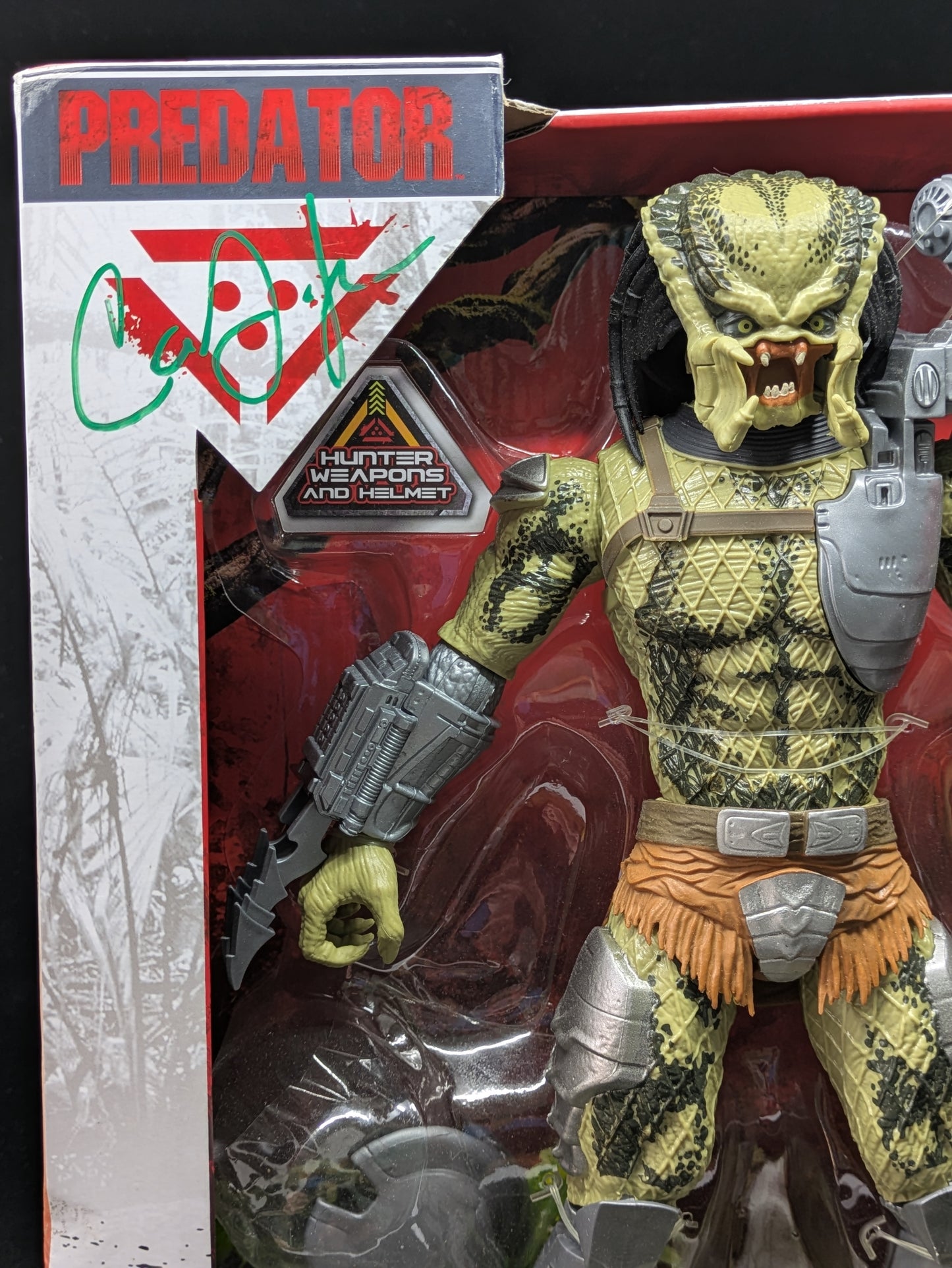 Predator 12 " Posable Battle Action Figure - Lanard - Autographed by Carey Jones