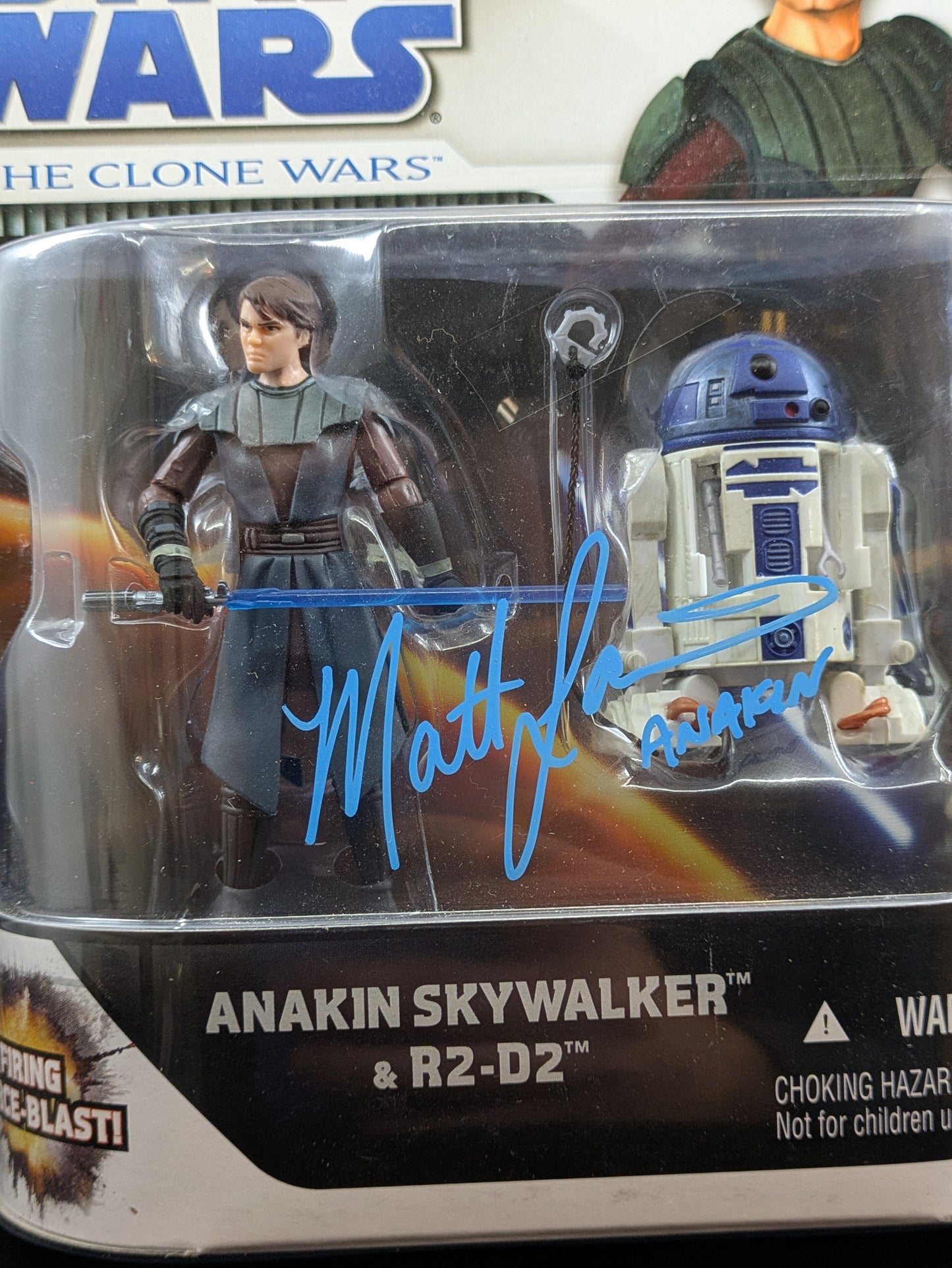 Anakin Skywalker & R2D2 - 3.5 inch- The Clone Wars - Signed by Matt Lanter