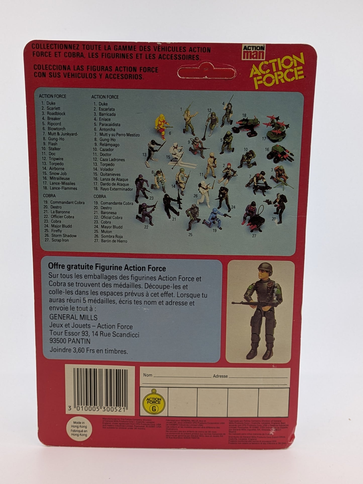 Roadblock - Action Force - Unpunched - French