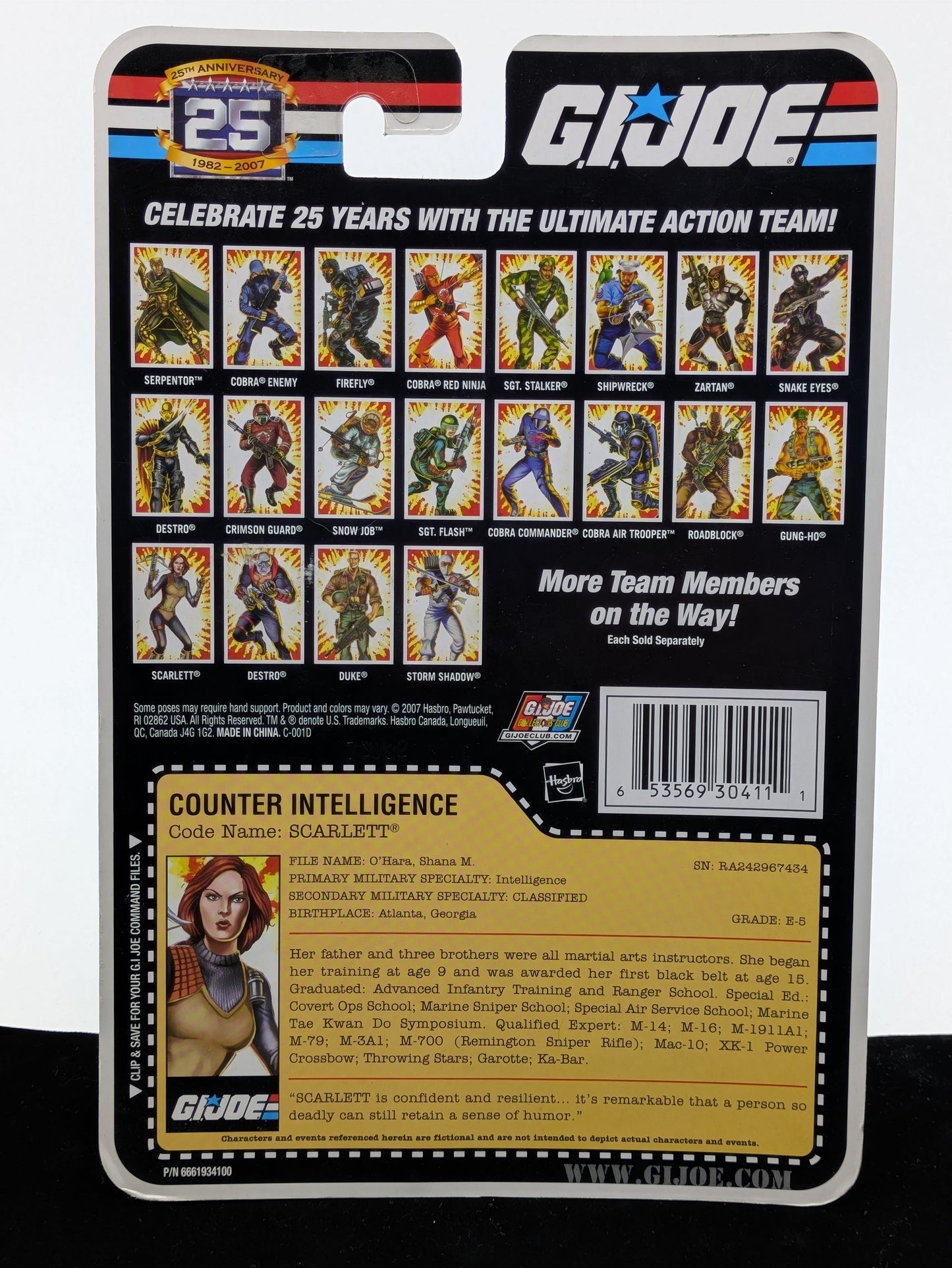 Scarlett - Counter Intelligence GI Joe - Signed by BJ Ward
