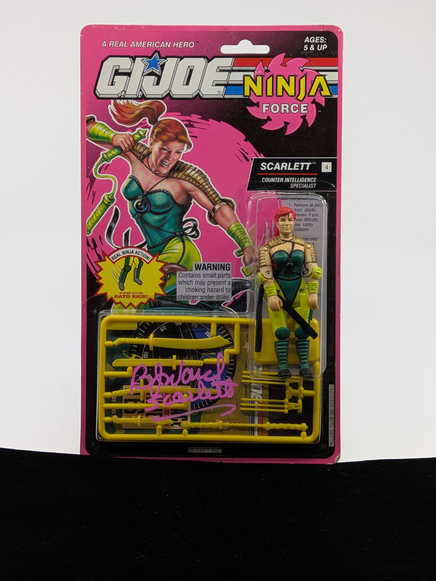 Scarlett - GI Joe Ninja Force - Signed by BJ Ward in Pink