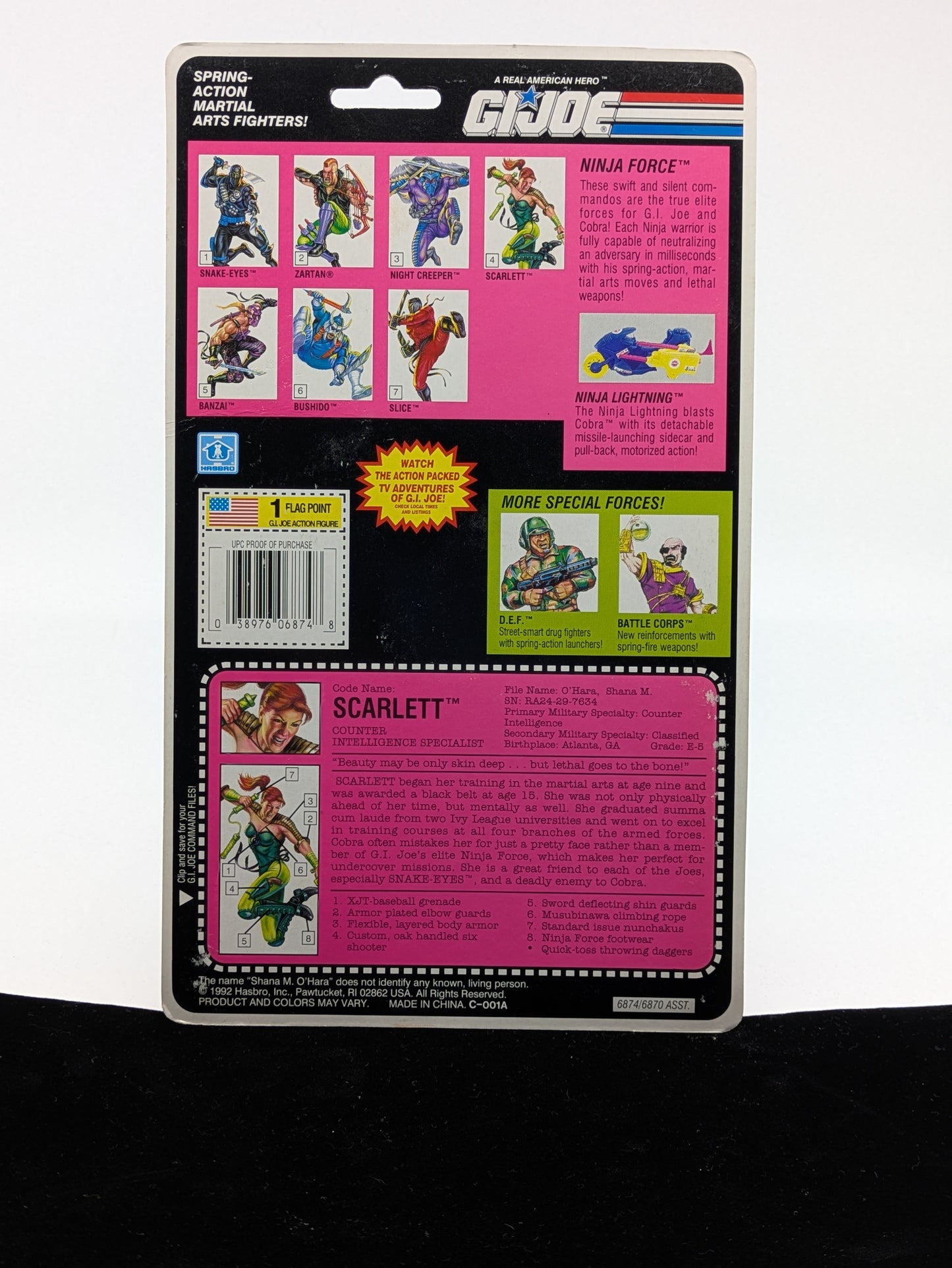 Scarlett - GI Joe Ninja Force - Signed by BJ Ward in Pink