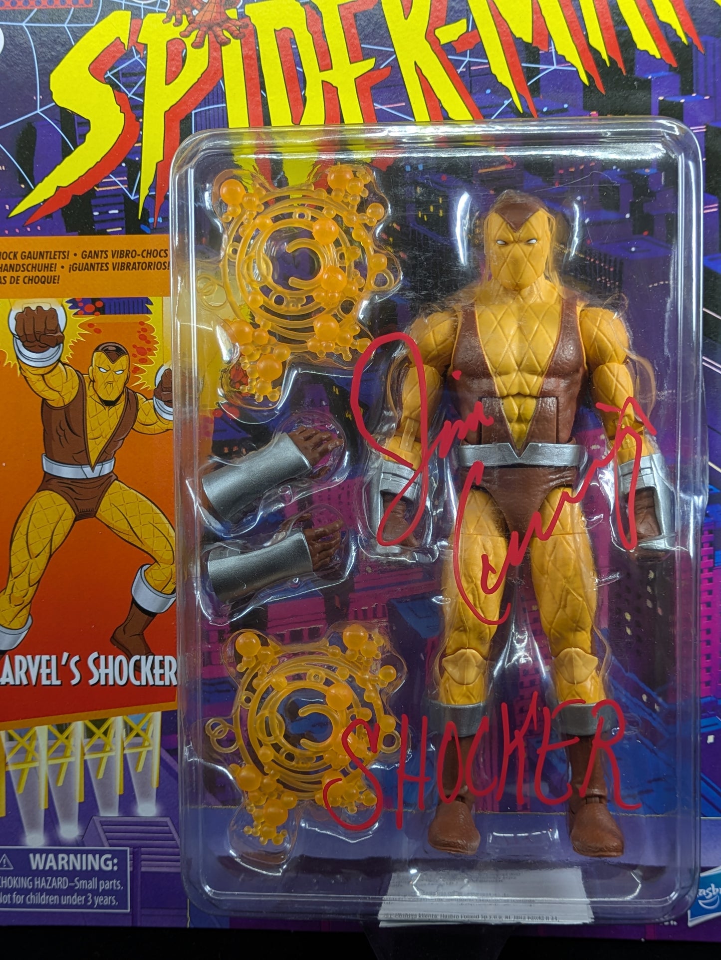 Marvel's Shocker from Spider-Man - Signed by Jim Cummings - Red