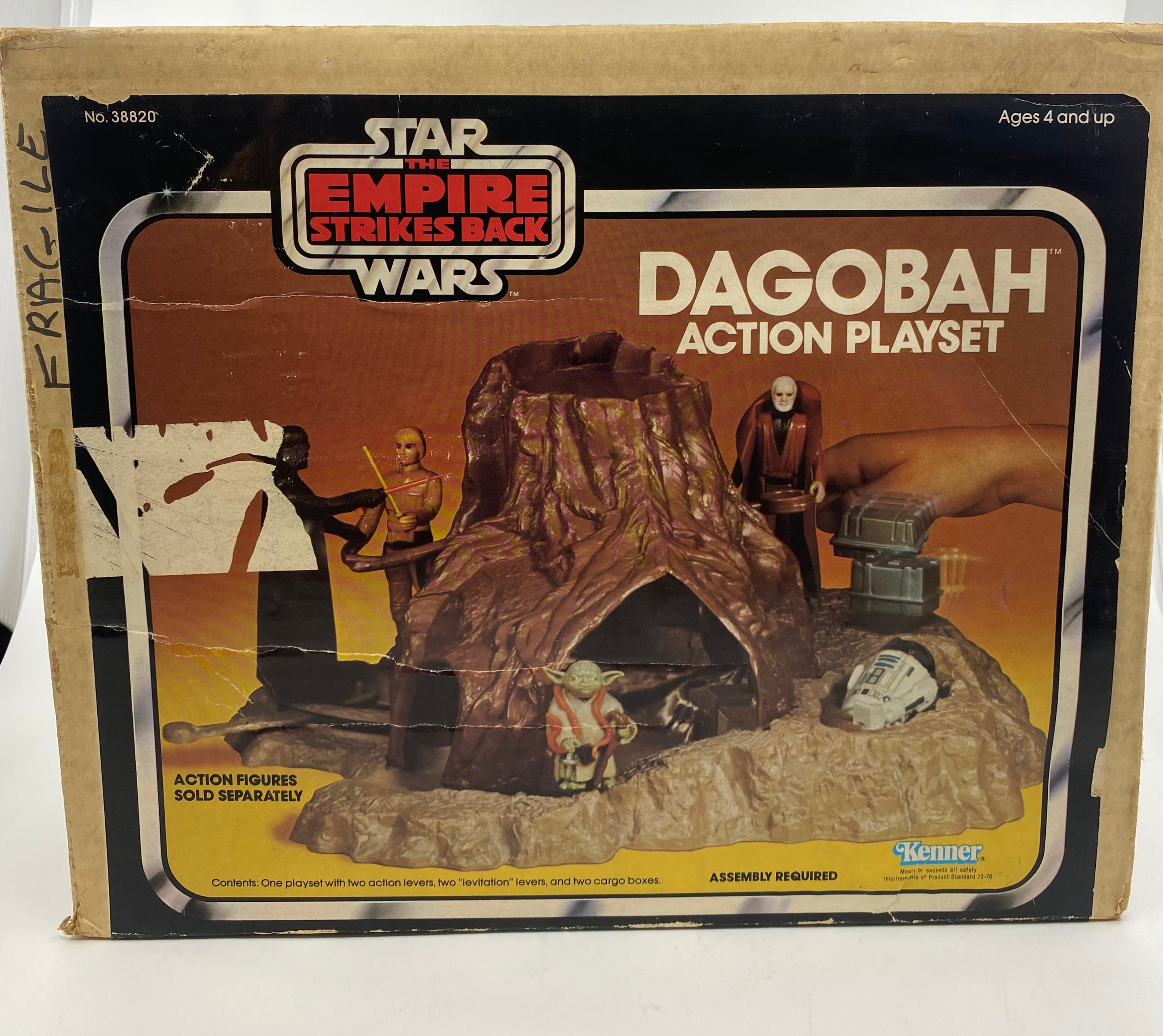 Box of Star Wars Dagobah Action Playset with characters and landscape design.