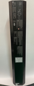 Black rectangular product with text and graphics on a white background