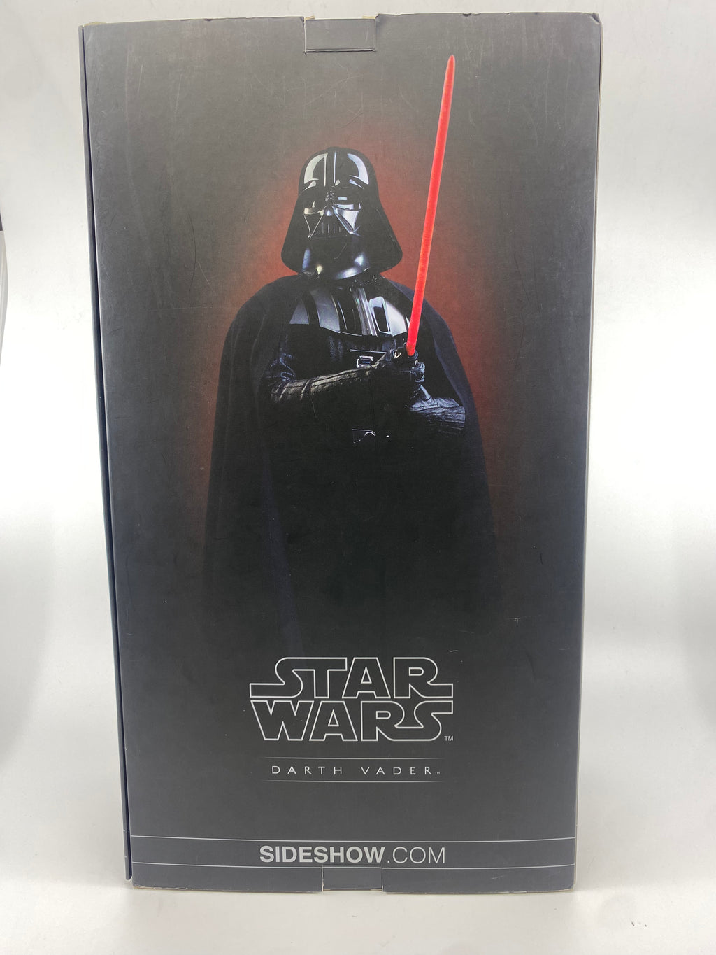 Box for a Darth Vader figure from Sideshow Collectibles on a white background