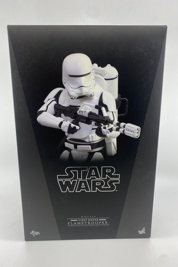 Star Wars stormtrooper figure in a black box with white background