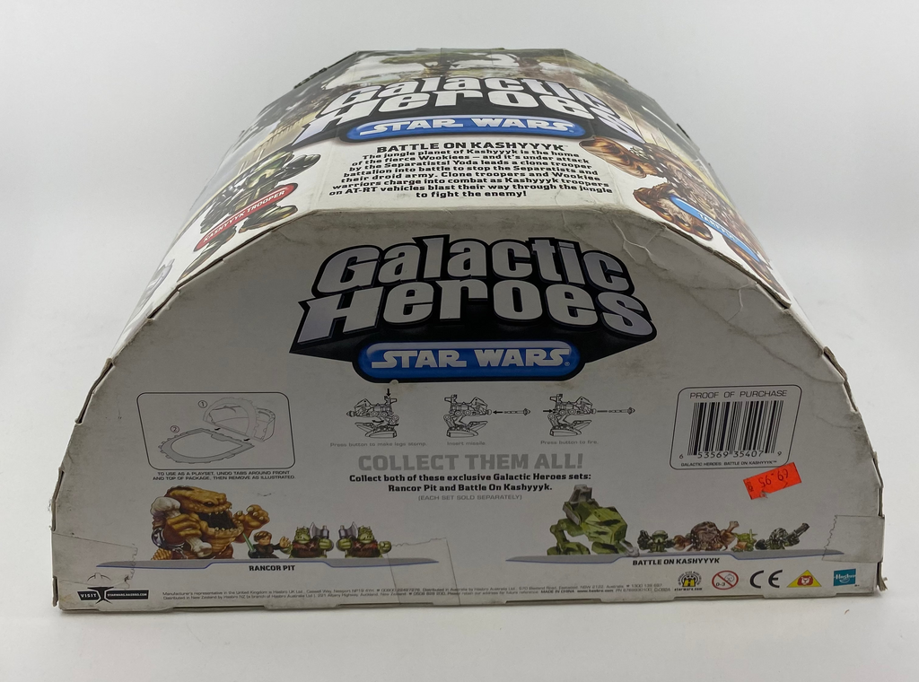 Box of Galactic Heroes Star Wars toys on a white background
