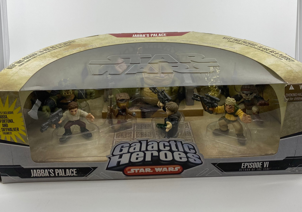 Galactic Heroes Star Wars Jabbas Palace toy set packaging on a white background