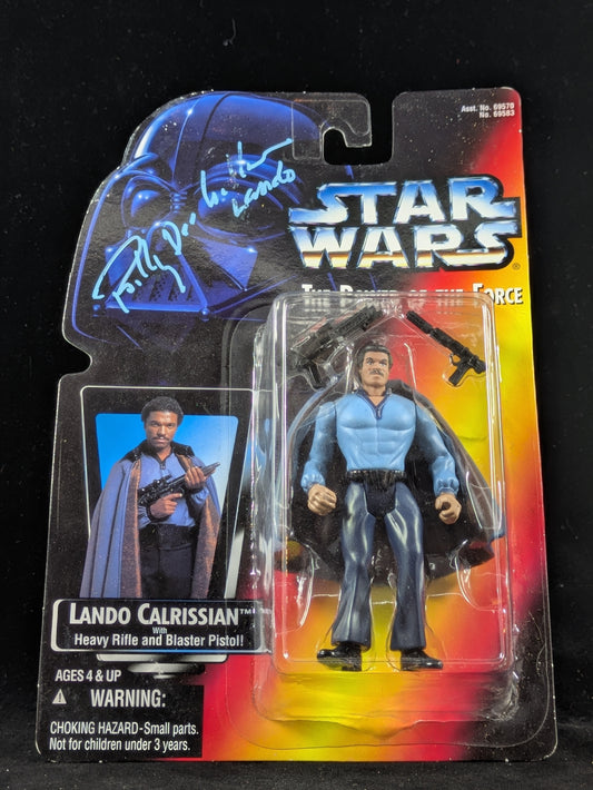 Lando Calrissian with Heavy Rifle and Blaster Pistol - Signed by Billy Dee Williams
