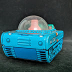 Toy robot with a transparent dome on a dark background