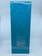 Blue box with decorative patterns and white background