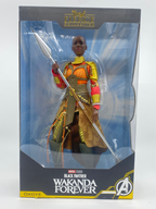 Action figure of Okoye from Black Panther: Wakanda Forever in packaging