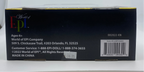 Back of a product box with branding and contact information on a white background