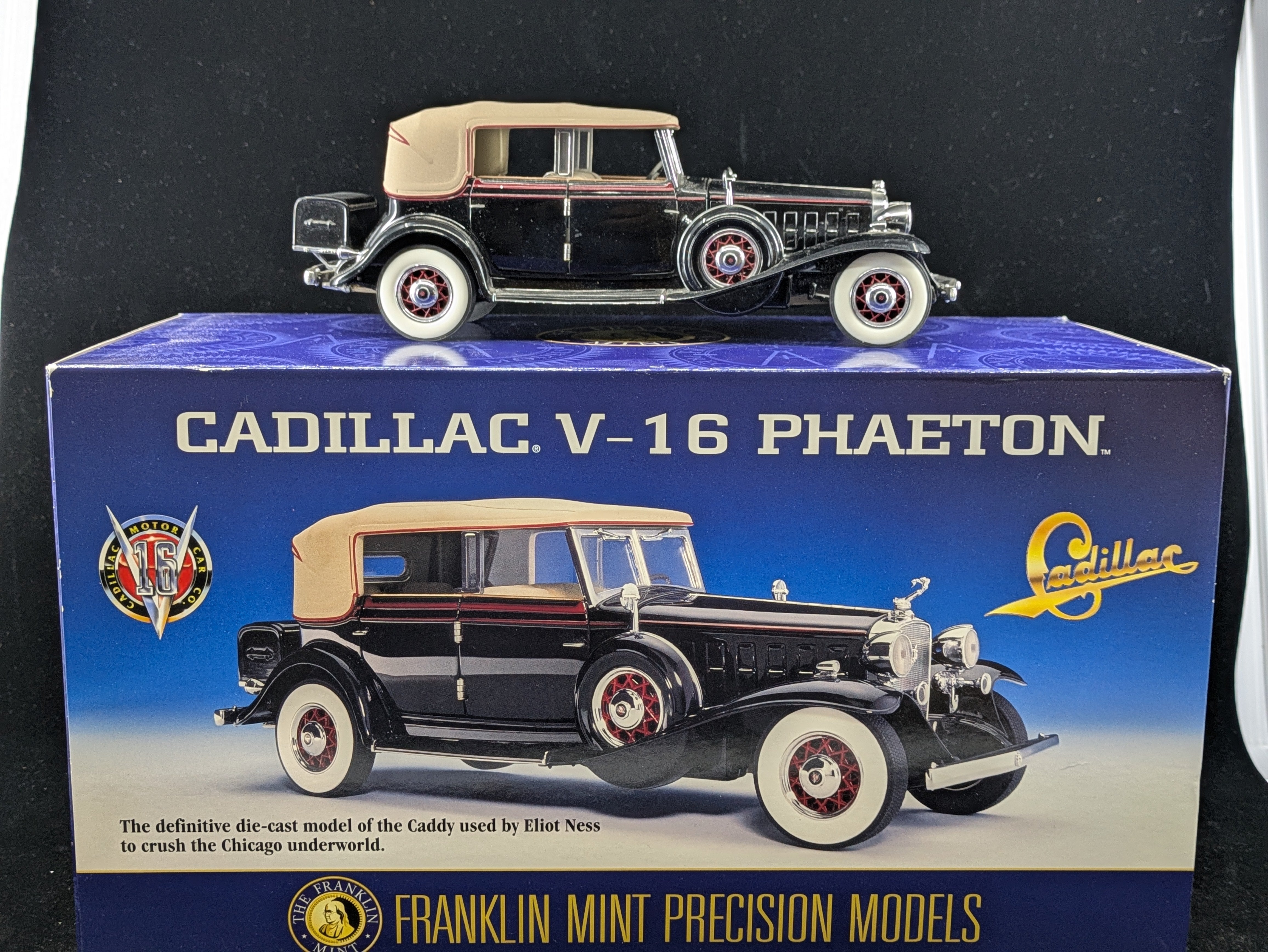 1932 Cadillac V-16 Phaeton Elliot Ness - Franklin Mint – Toy Safari
