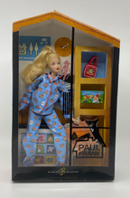 Barbie doll in blue pajamas with Paul Frank pattern in packaging