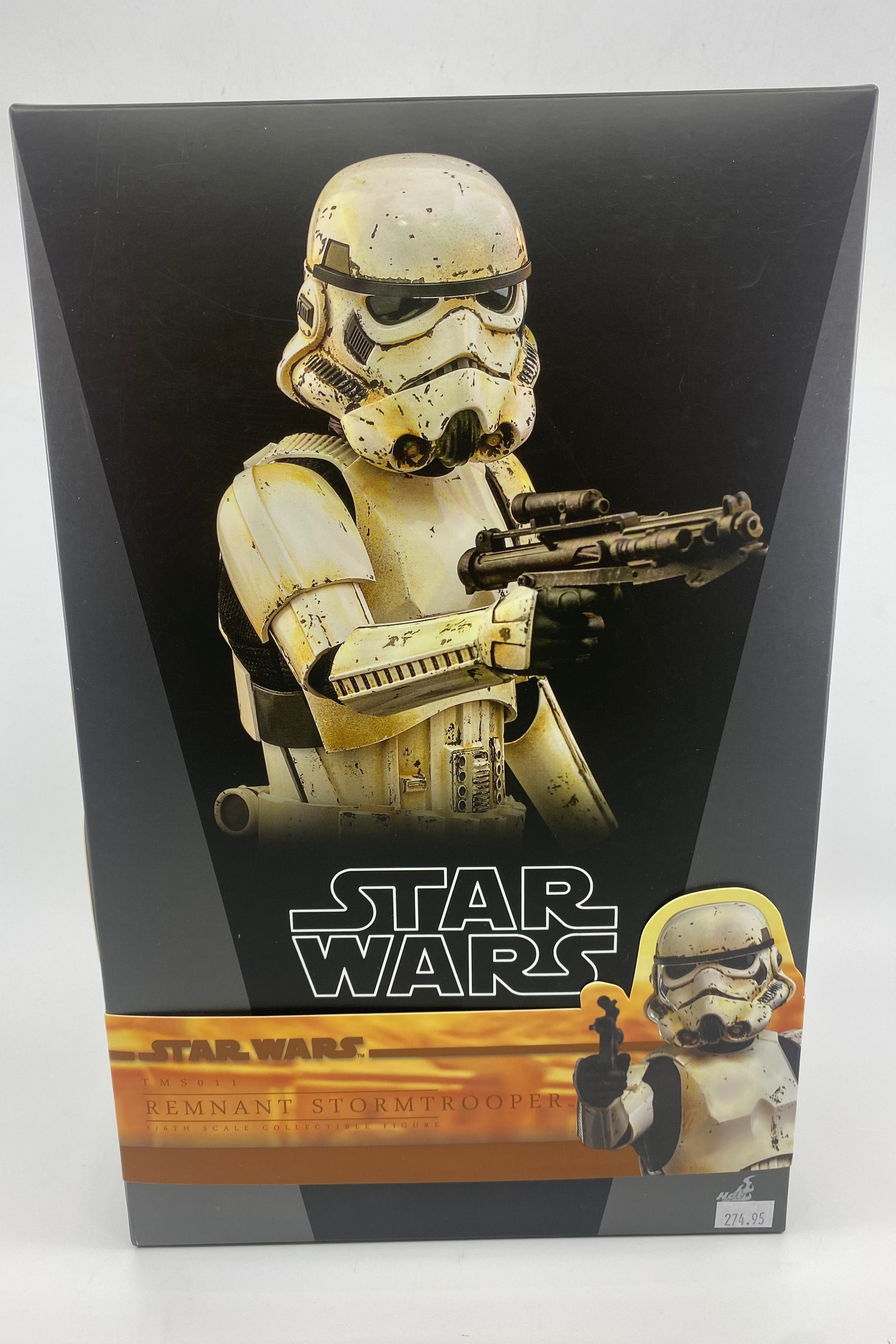 Star Wars stormtrooper figure packaging with branding on a white background
