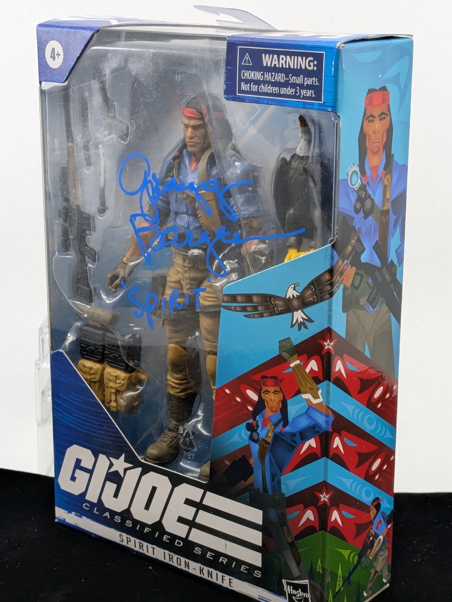Spirit Iron-Knife - GI Joe Signed by Gregg Berger in Blue Ink