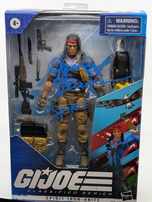 Spirit Iron-Knife - GI Joe Signed by Gregg Berger in Blue Ink