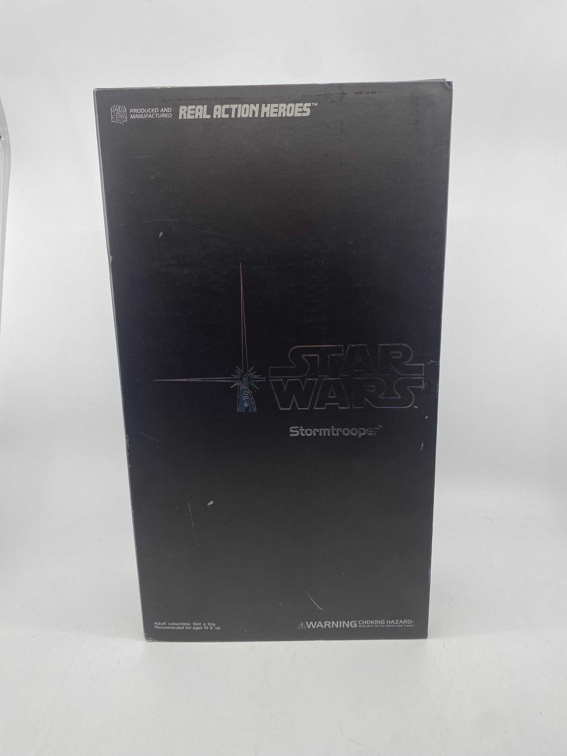 Star Wars stormtrooper action figure packaging on a white background