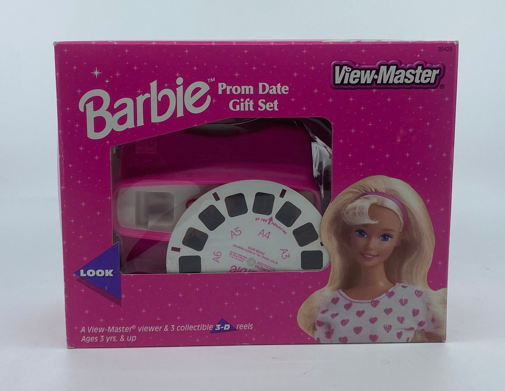 Barbie View-Master gift set packaging on a white background