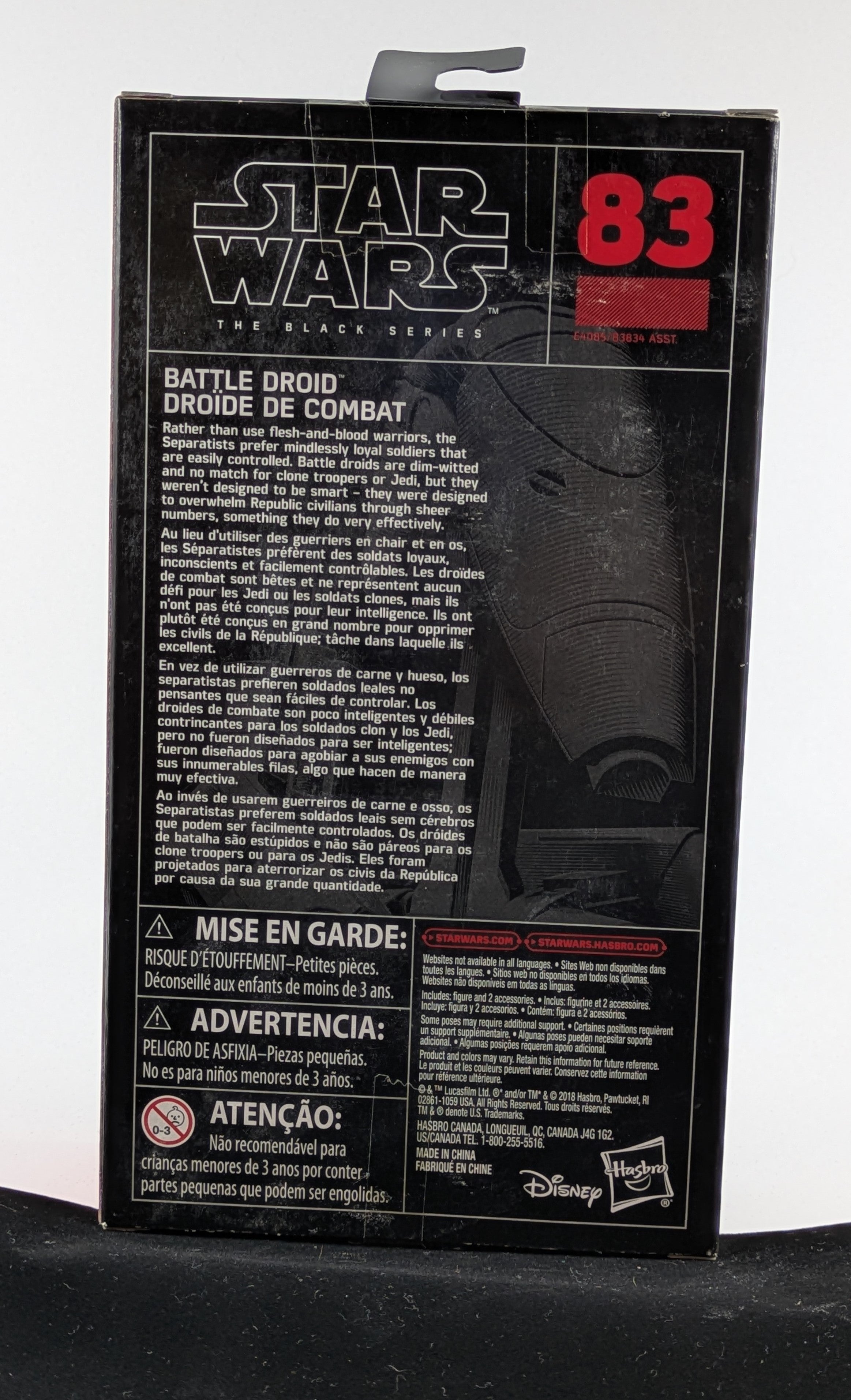 Battle Droid - The Black Series #83 -Signed by Matthew Wood in Red ink "General Grievous"