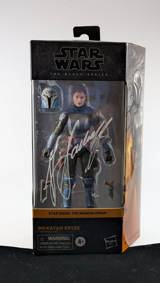 Bo-Katan Kryze- The Black Series - Signed by Katee Sackhoff White Ink